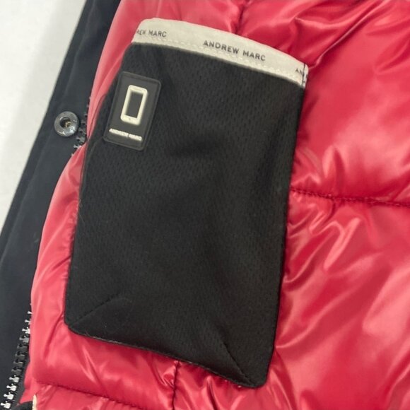 Andrew Marc Women's Black Coat With Faux Fur Hoodie Size XL - New - Picture 10 of 12